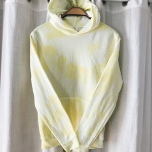 Pale Yellow Tie Dye Hoodie